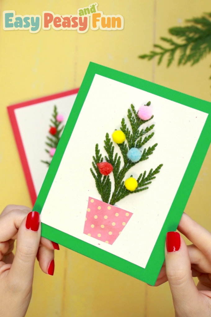 Easy Natural Christmas Card Idea