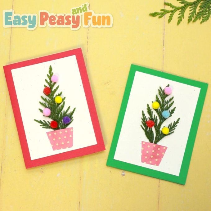 Easy and Beautiful Natural Christmas Card Idea