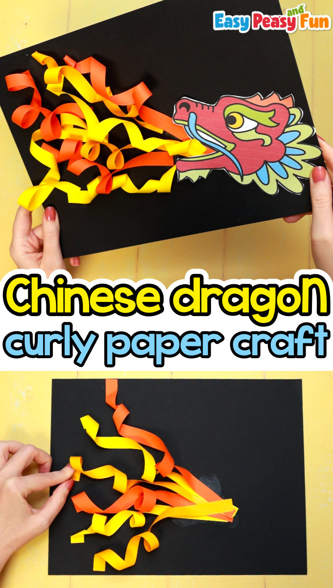 Fire Breathing Chinese Dragon Craft Template