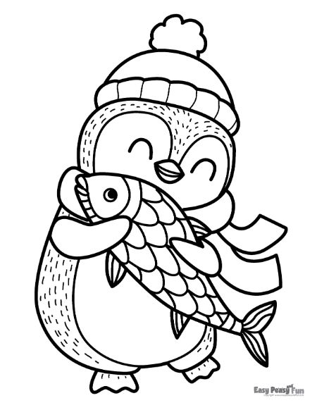 Fish and penguin illustration