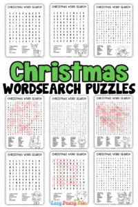 Free Printable Christmas Wordsearch Puzzles - Easy Peasy and Fun