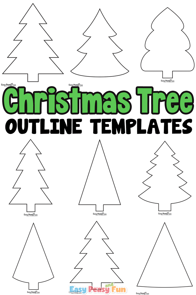 Free Printable Christmas Tree Templates for Christmas Crafts