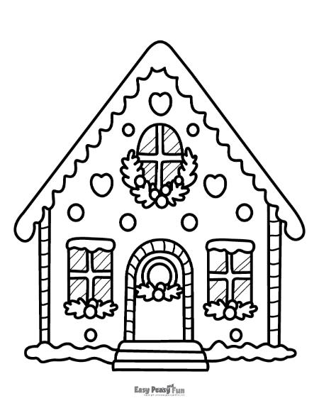 Gingerbread House to Color