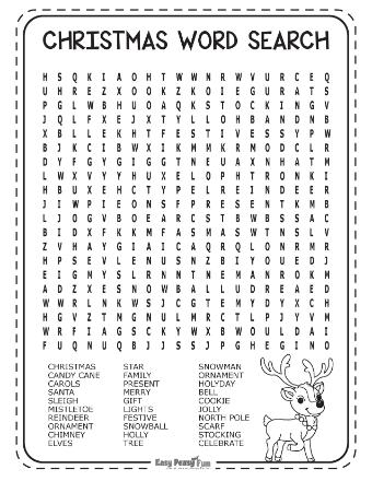 Hard Christmas Wordsearch Puzzles 2