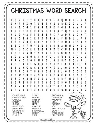 Hard Christmas Wordsearch Puzzles 3