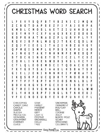 Hard Christmas Wordsearch Puzzles 5
