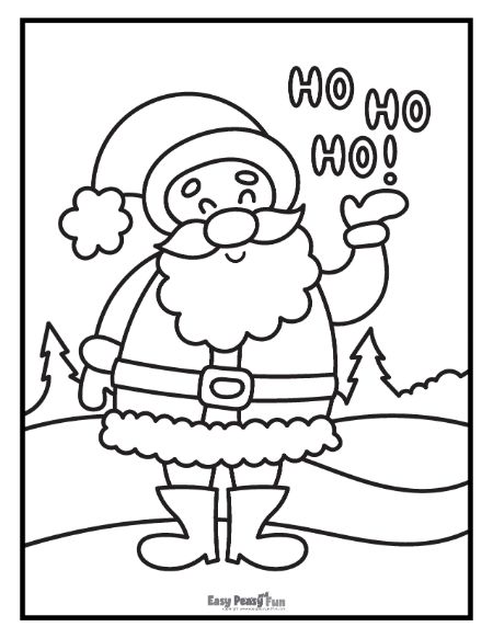 Ho Ho Ho Santa Coloring Sheet