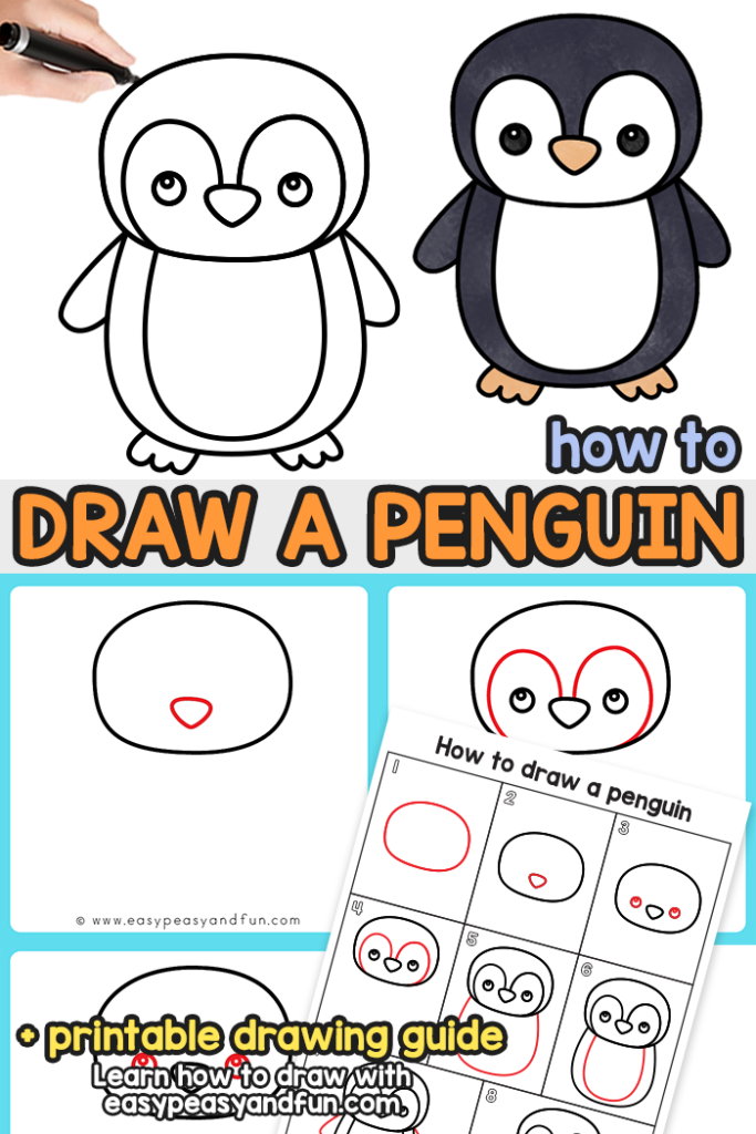 How to Draw a Penguin Step by Step Tutorial
