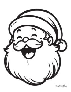 Printable Santa Coloring Pages - Lots of Free Sheets - Easy Peasy and Fun
