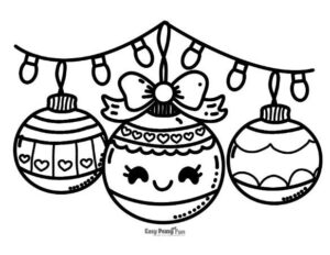 Free Printable Christmas Ornaments Coloring Pages - Easy Peasy and Fun