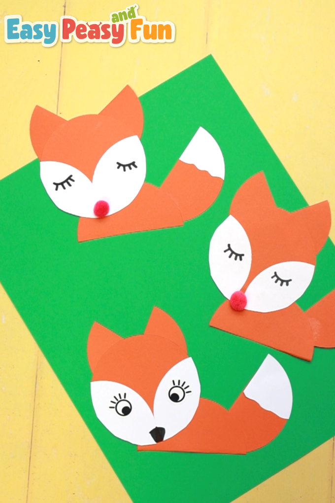 Paper Circle Fox Craft Idea