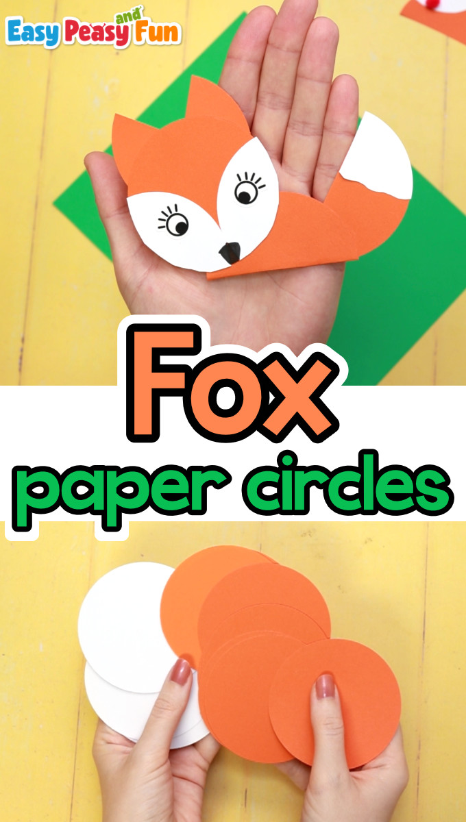 Paper Circle Fox Craft for Kids
