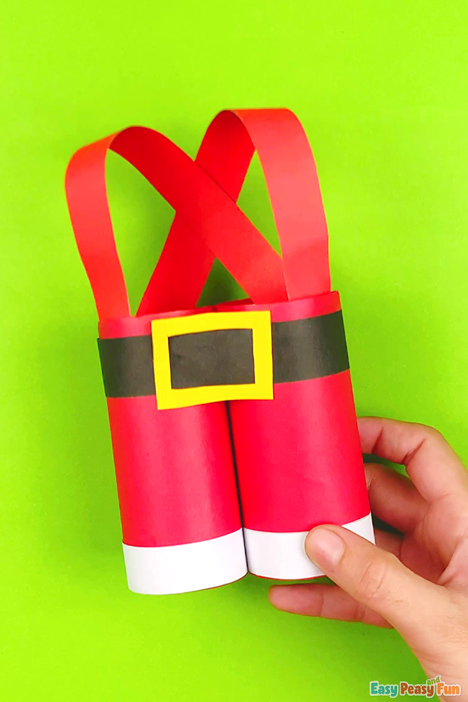 Paper Roll Santa Pants Craft