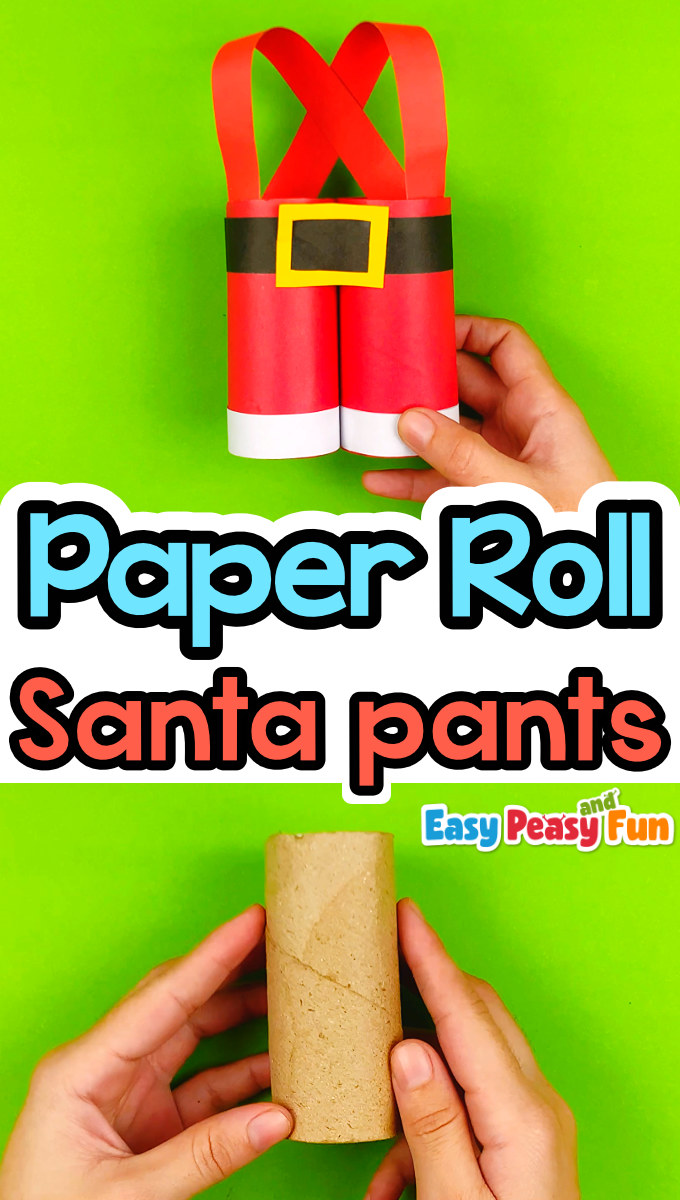 Paper Tube Santa Pants