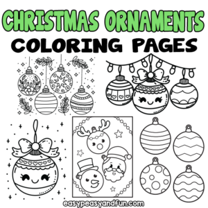 Printable Christmas Ornaments Coloring Sheets
