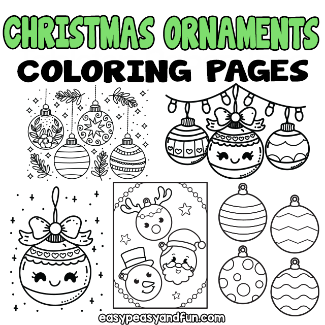 Free Printable Christmas Ornaments Coloring Pages Easy Peasy And Fun
