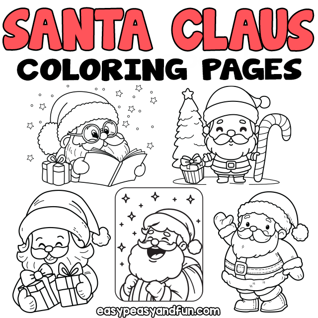 Santa Coloring Sheets