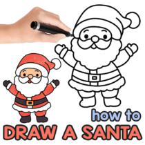How to Draw a Santa Claus – Step by Step Drawing Tutorial