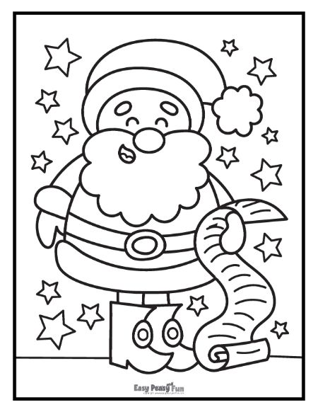 Santa Claus With A Christmas List Illustration