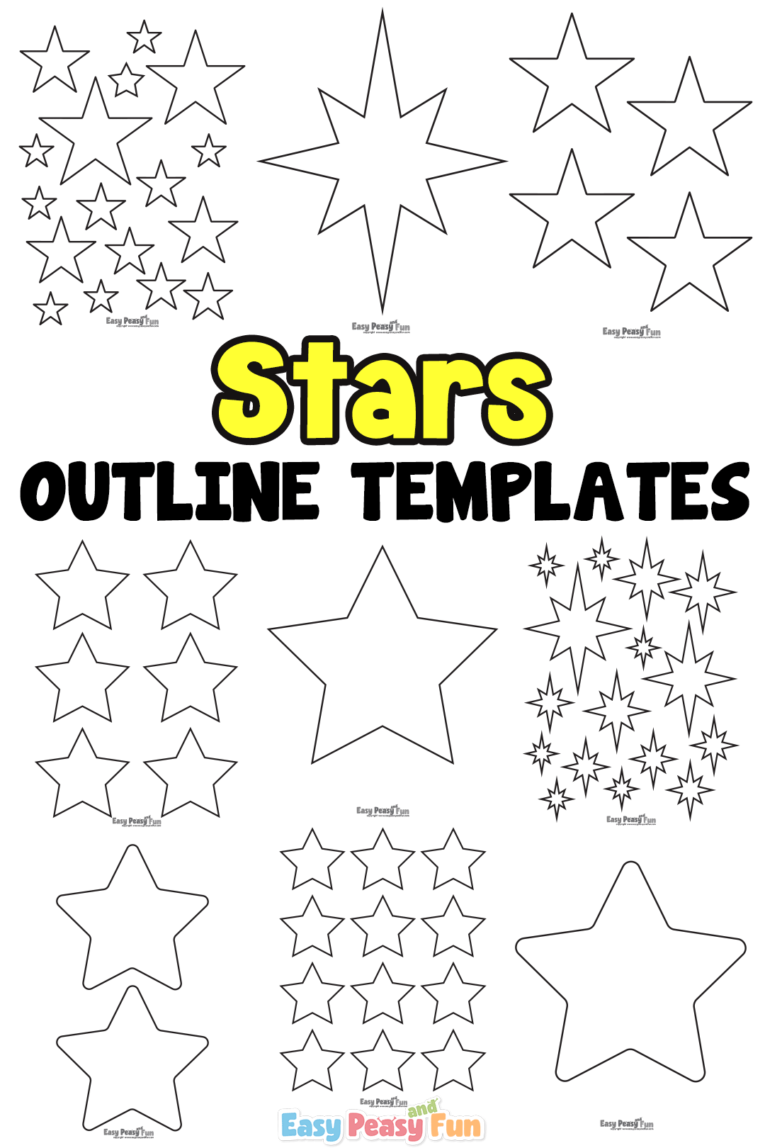 Star Outline Templates