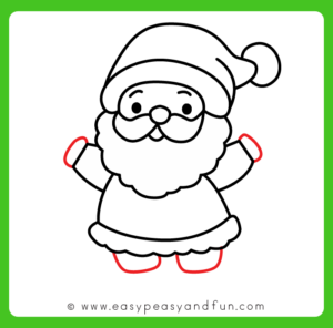 How to Draw a Santa Claus – Step by Step Drawing Tutorial - Easy Peasy ...
