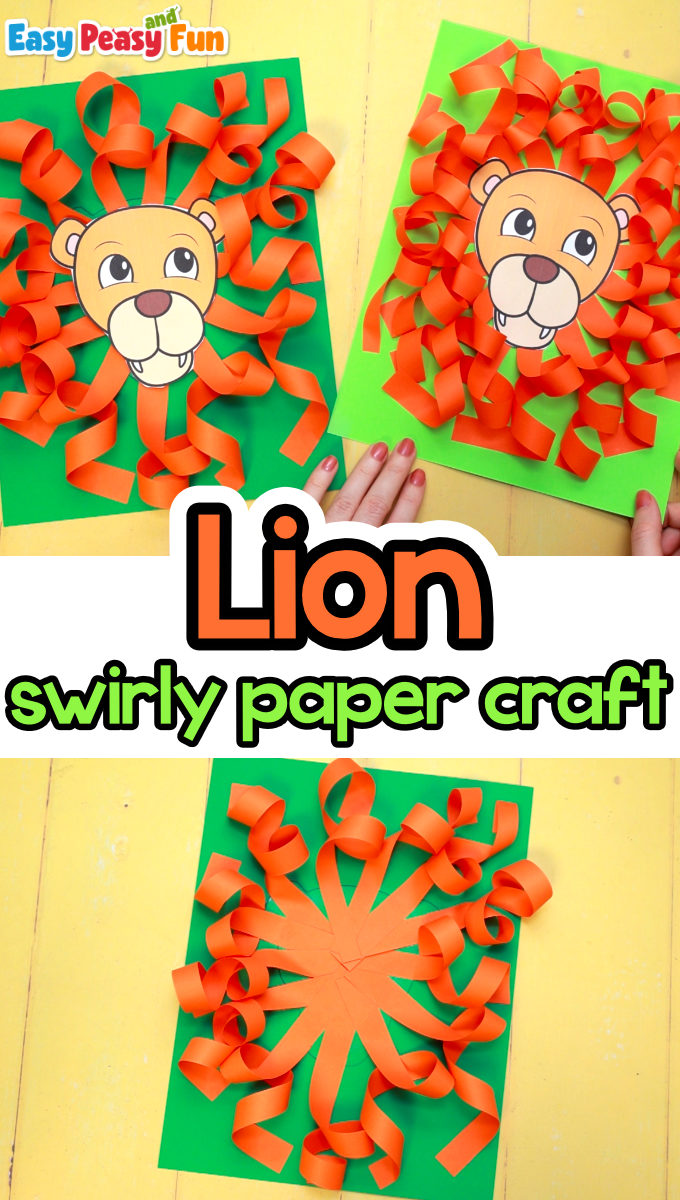 Swirly Lion Craft for Kids