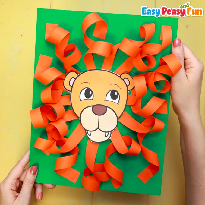 Swirly Paper Lion Craft