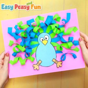 Swirly Paper Peacock Craft for Kids