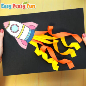 Swirly Paper Rocket Craft for Kids