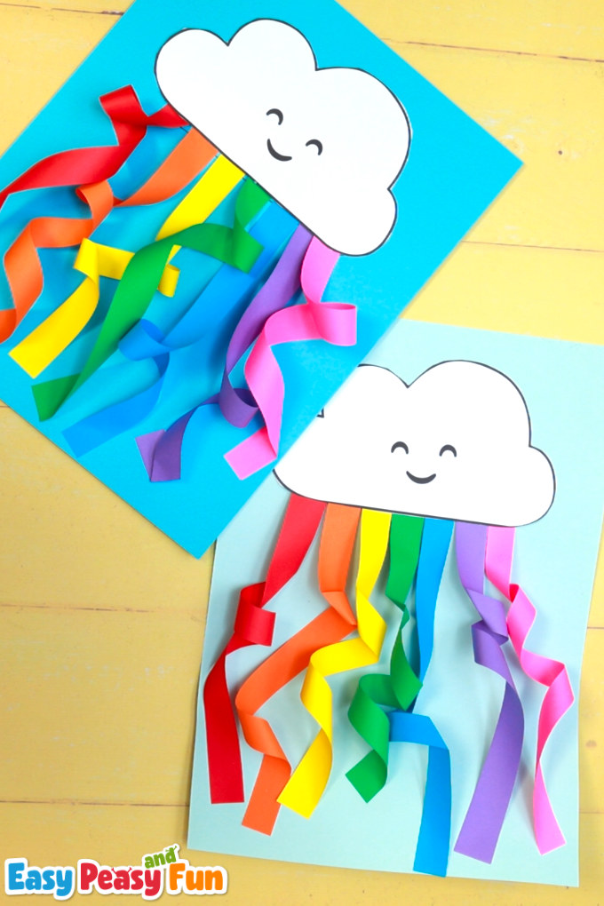 Swirly Rainbow Craft Template