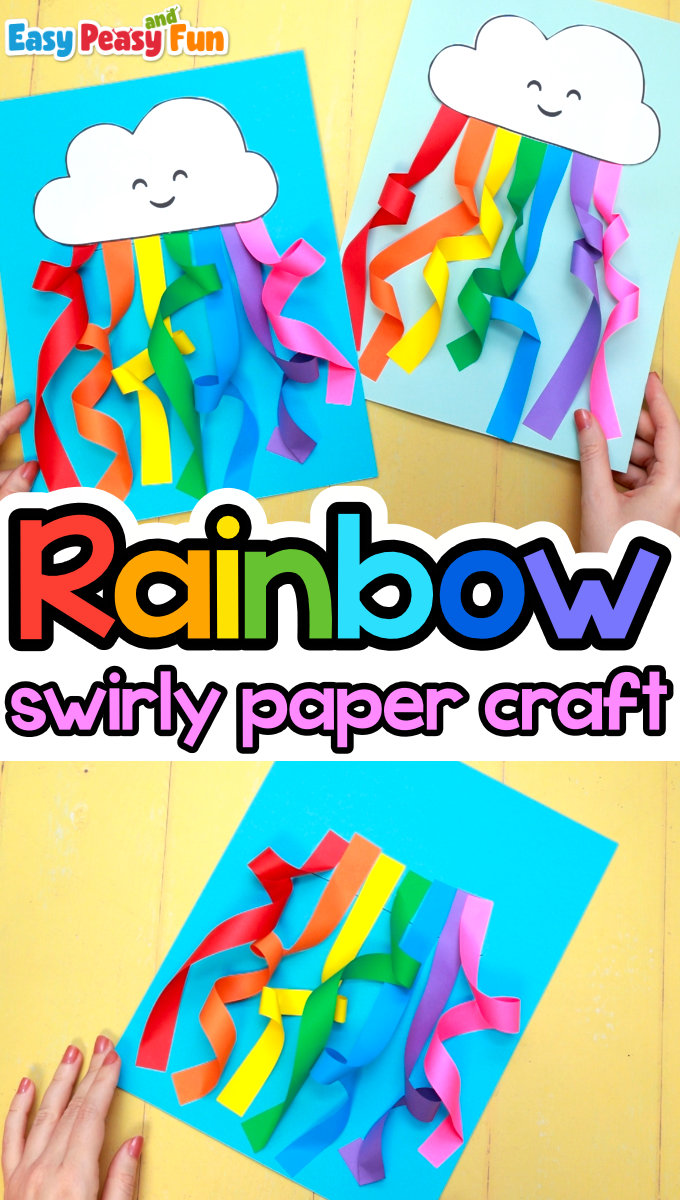Swirly Rainbow Craft for Kids