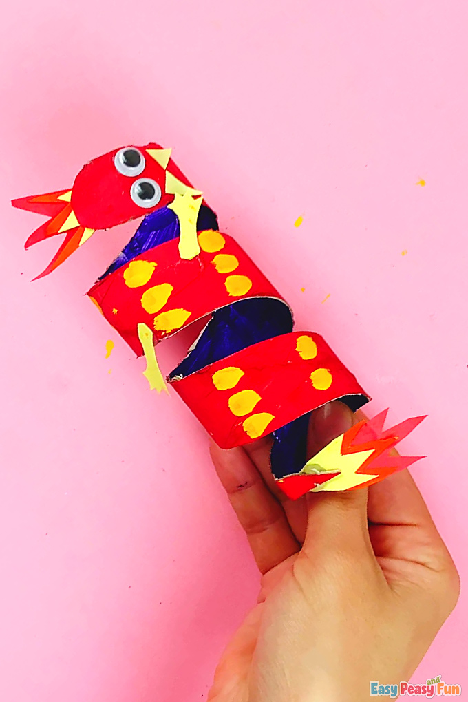 Chinese Dragon Paper Roll Craft