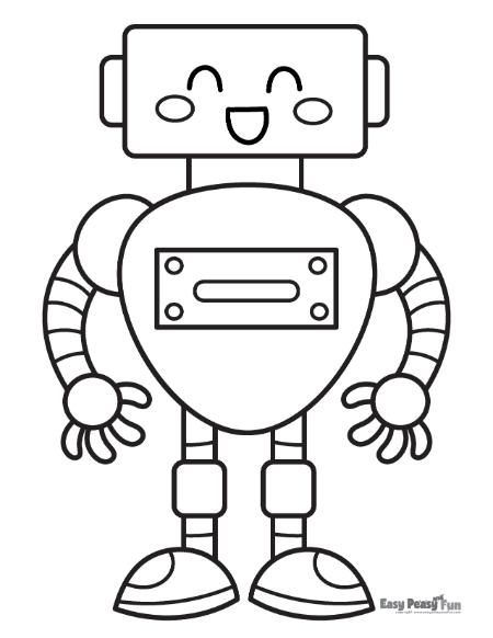 Happy robot color sheet