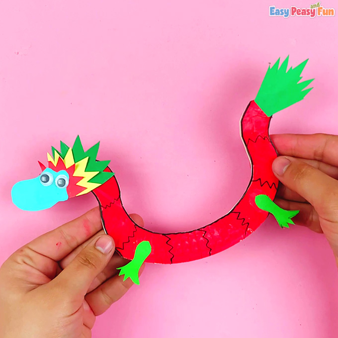 DIY Paper Plate Chinese Dragon