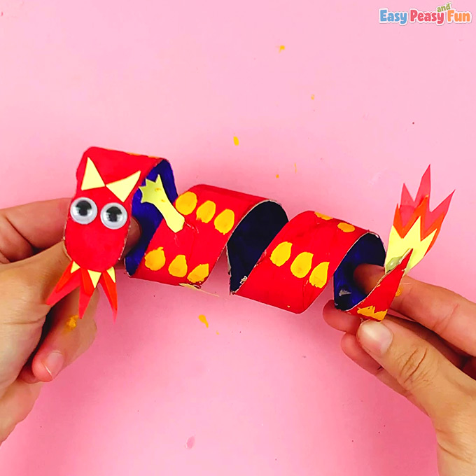 DIY Paper Roll Chinese Dragon
