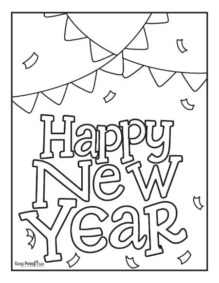 New Years Coloring Page