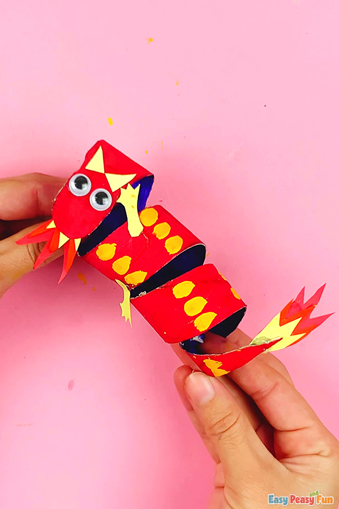 Paper Roll Chinese Dragon Craft