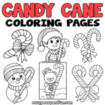 Candy Cane Coloring Pages – Lots of Free Sheets