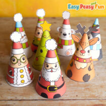 Printable Christmas Cones Craft