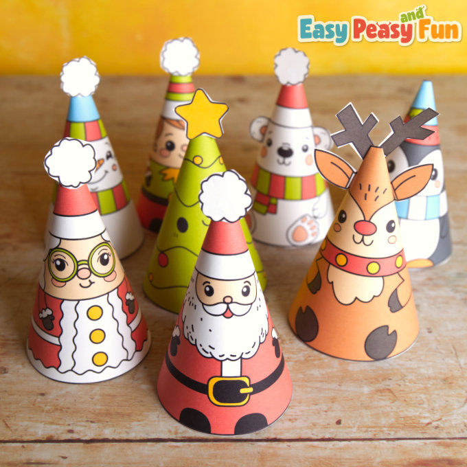 Printable Christmas Cones Paper Craft
