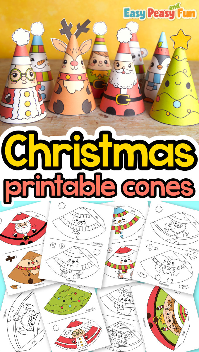 Printable Christmas Cones Templates