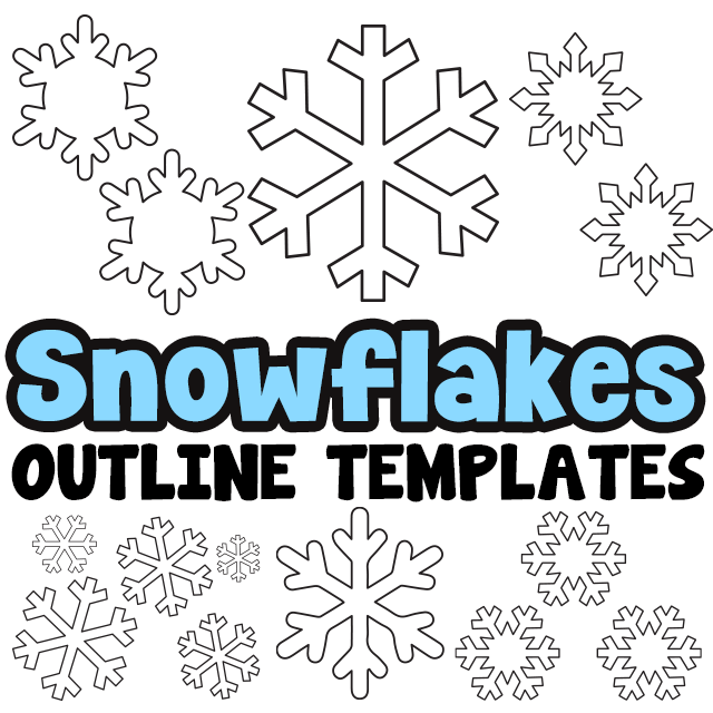Printable Snowflake Outline Templates