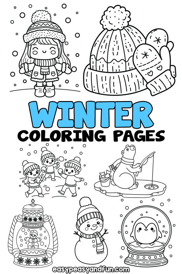 Printable Winter Coloring Pages - Lots of Free Sheets - Easy Peasy
