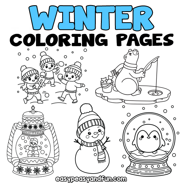 Printable Winter Coloring Pages - Lots of Free Sheets - Easy Peasy and Fun