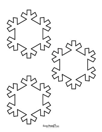 Snowflake Outline Medium 3