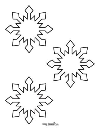 Snowflake Outline Medium 8