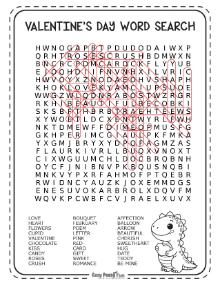 Solution for hard Valentine's Day word search puzzle 4