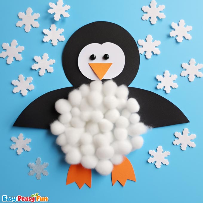 Winter penguin craft for kids