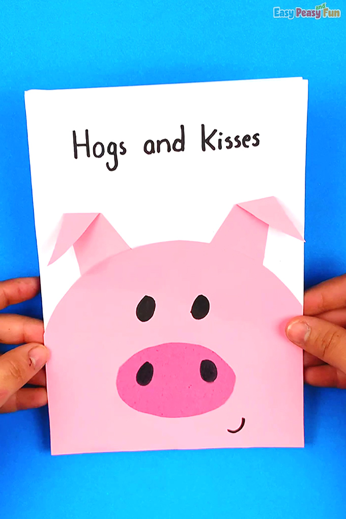 DIY Hogs and Kisses Valentines Card