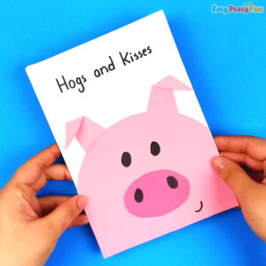 Hogs and Kisses Valentine's Day Card - Easy Peasy and Fun